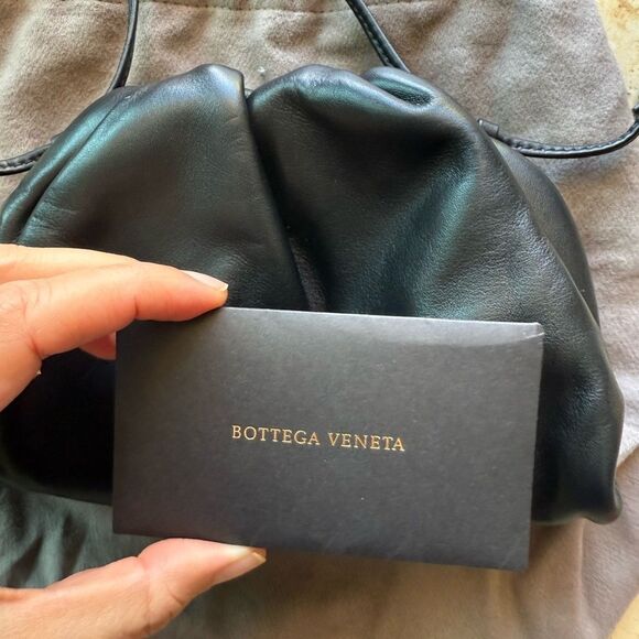 Bottega Veneta The Pouch Mini Leather Crossbody, Black - Picture 3 of 7